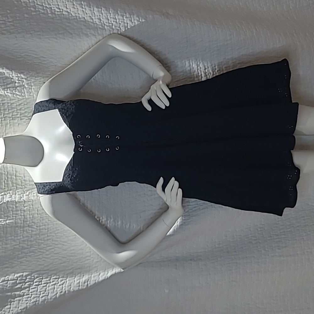 Black Lace-Up Dress